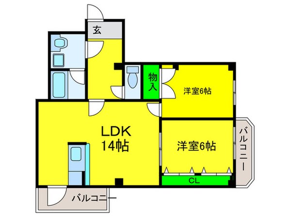 ジオナ泉北深井の物件間取画像